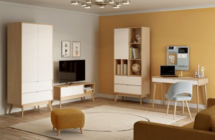 Модульная детская Лесли-3 Plywood White